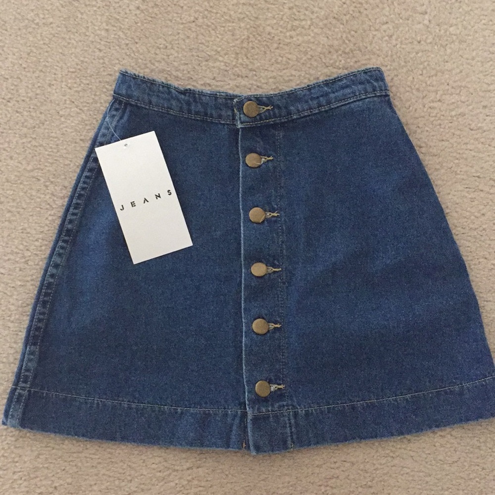 American Apparel Denim A-Line Mini Skirt